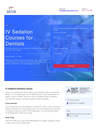 IV Sedation Courses for Dentists