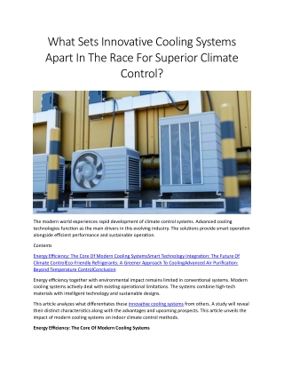 Water Based Cooling Systems For Better Thermal Management