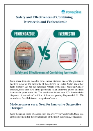 Safety and Effectiveness of Combining Ivermectin and Fenbendazole