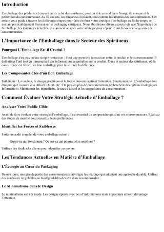 Comment Faire Évoluer votre Stratégie d’Emballage au Fil du Temps