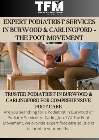 Expert Podiatrist Burwood & Carlingford – The Foot Movement
