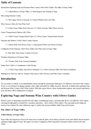 Exploring Napa and Sonoma Wine Country with I-Drive Guides