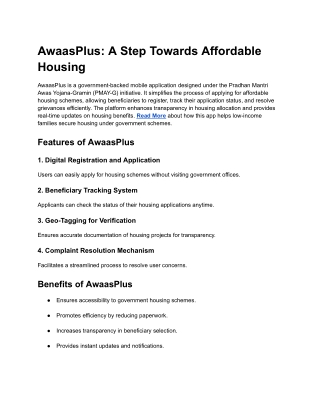 AwaasPlus_ A Step Towards Affordable Housing (1)