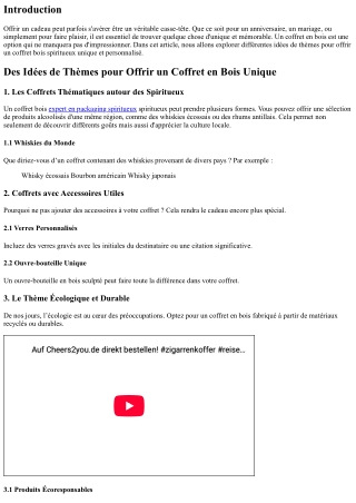 Des Idées de Thèmes pour Offrir un Coffret en Bois Unique