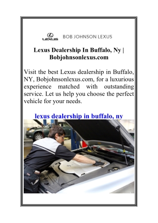 Lexus Dealership In Buffalo, Ny  Bobjohnsonlexus.com_