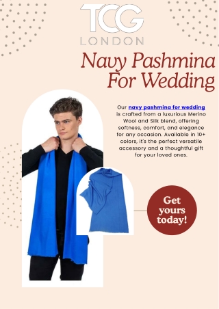 Navy Pashmina For Wedding