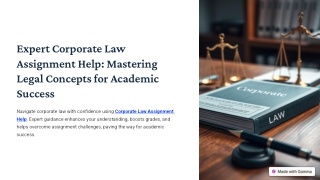 Expert Corporate Law Assignment Help Mastering Legal Concepts for Academic Success