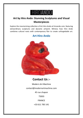 Art by Hiro Ando Stunning Sculptures and Visual Masterpieces