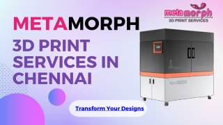 3D Printing Service in Chennai | Metamorph