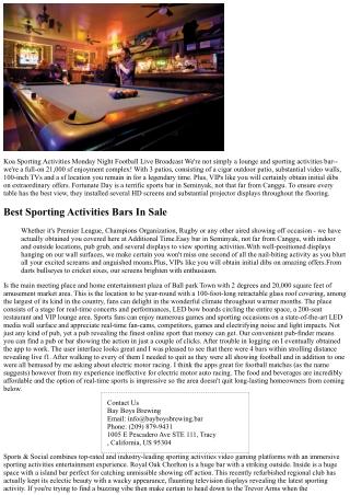 Sporting Activities & Social: Sporting Activities Bar Orlando, Fl