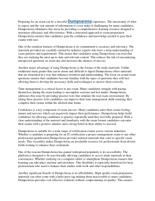 DumpsArena Real Exam Dumps for an Assured Pass