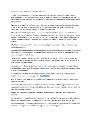 How Dumpsarena Helps You Overcome Exam Anxiety