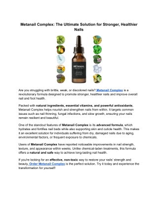 Metanail Complex_ The Ultimate Solution for Stronger, Healthier Nails
