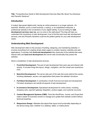 Title_ _Comprehensive Guide to Web Development Services Near Me_ Boost Your Business with Pansofic Solutions_