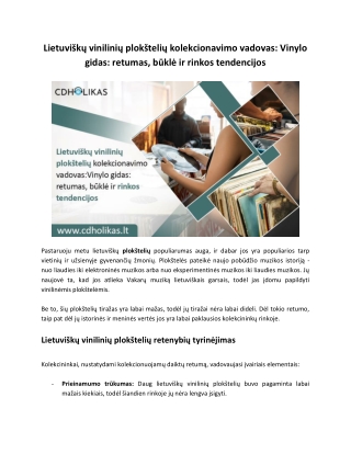 A Collector's Guide to Lithuanian Vinyl_ Rarity, Condition, and Market Trends