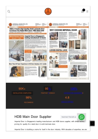 HDB Main Door Supplier: Quality Doors for Secure Homes