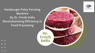 Revolutionizing Burger Prep: The Ultimate Patty Forming Machine