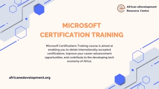 Microsoft Certification Training