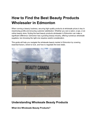Beauty Canada Edmonton