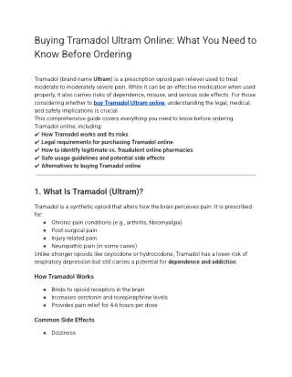 Buying Tramadol Ultram Online_ What You Need to Know Before Ordering