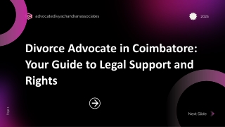 Divorce Advocate in Coimbatore: Your Guide to Legal Support and Rights