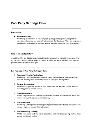 Cartridge Filter