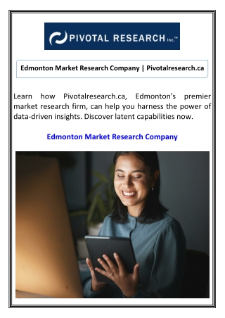 Edmonton Market Research Company Pivotalresearch.ca