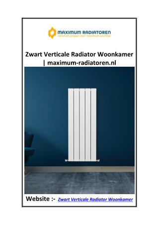 Zwart Verticale Radiator Woonkamer  maximum-radiatoren.nl