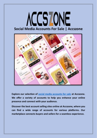 Social Media Accounts For Sale | Accszone