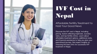 IVF Cost in Nepal: Affordable Fertility Treatment to Hold Your Good News