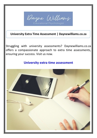 University Extra Time Assessment Daynewilliams.co.za
