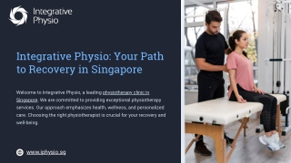 Integrative Physio Your Path to Recovery in Singapore