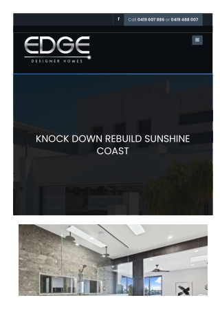 Knock down rebuild sunshine coast