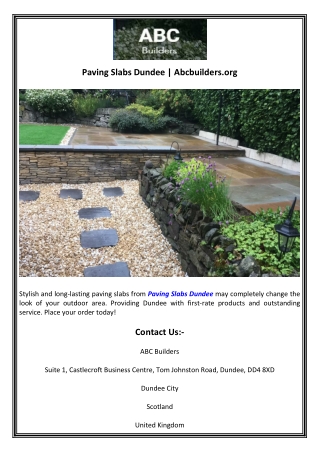 Paving Slabs Dundee  Abcbuilders.org