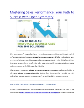Your Path to Success with Open Symmetry