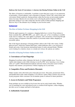 Buy Perfume Online UAE | Where to Buy Perfume in Dubai