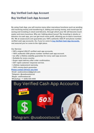 Buy Verified Cash App Account