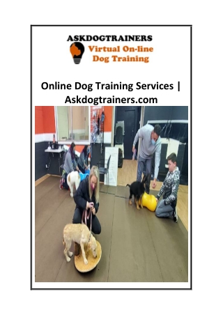 Online Dog Training Services  Askdogtrainers.com