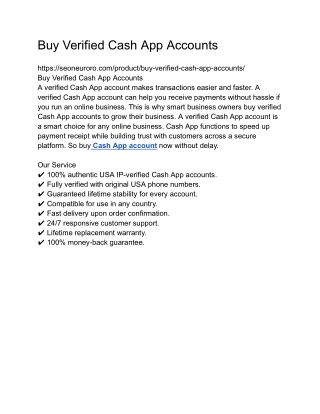 Buy Verified Cash App Accounts