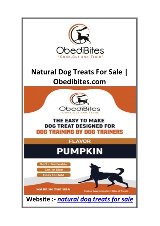 Natural Dog Treats For Sale  Obedibites.com