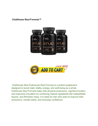 ClubHouse Stud Formula™