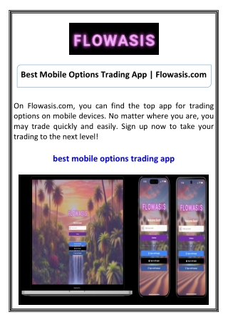 Best Mobile Options Trading App Flowasis.com