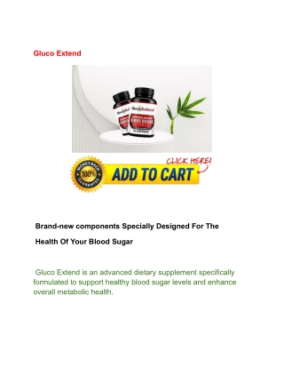 Gluco Extend-blood sugar