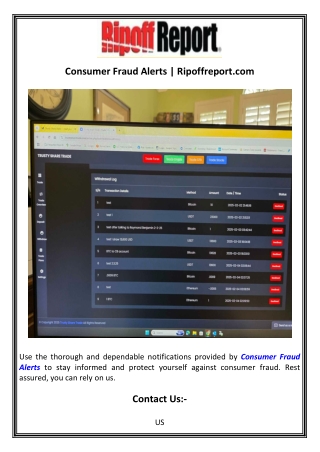 Consumer Fraud Alerts  Ripoffreport.com