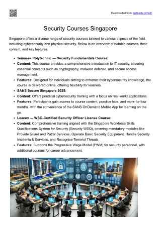 Security Courses Singapore