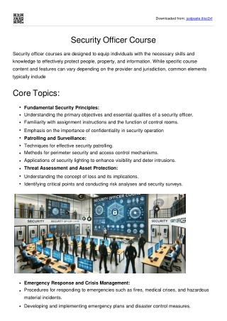 Security Officer Course