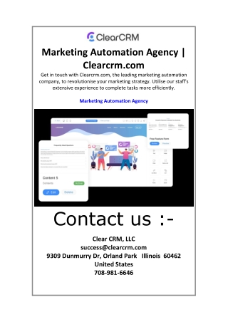 Marketing Automation Agency Clearcrm.com