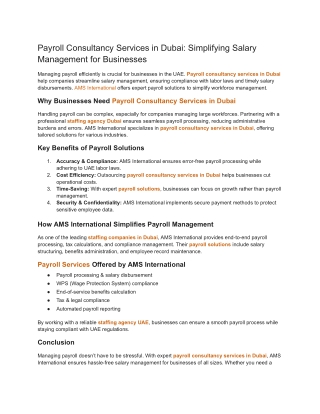 Payroll Consultancy Services in Dubai_ Simplifying Salary Management for Businesses