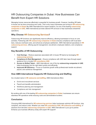 HR Outsourcing Companies in Dubai_ How Businesses Can Benefit from Expert HR Solutions