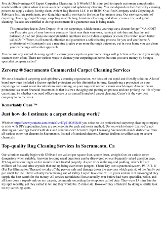 Carpet Cleaning Services In Sacramento, Ca